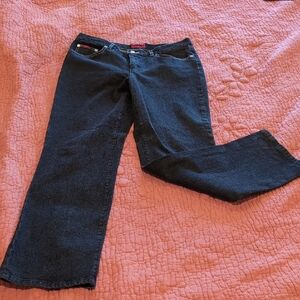 Chaps Black Flare Wide Leg Jeans
